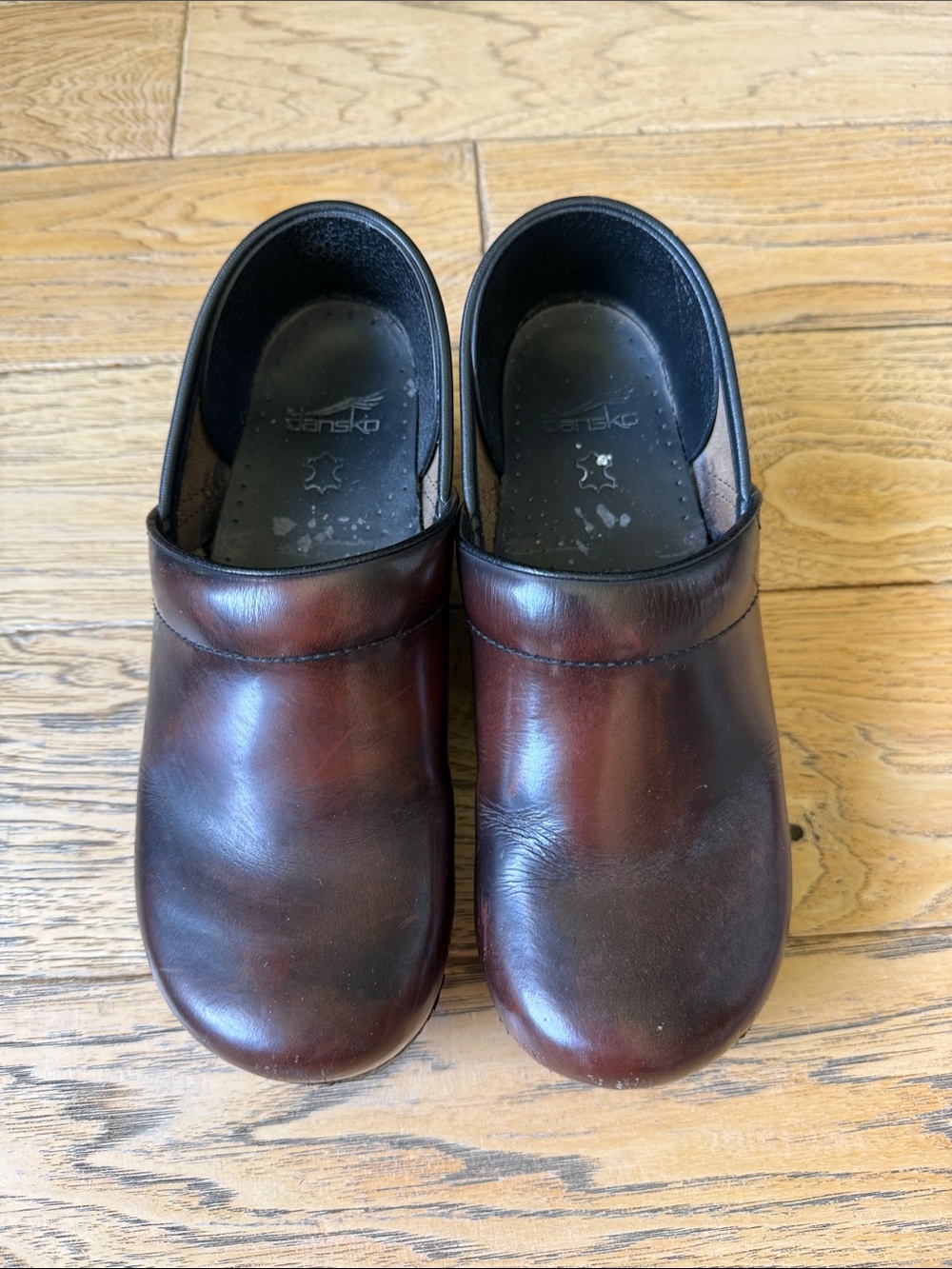 Dansko  Brown Leather Clogs - Slip-On Comfort